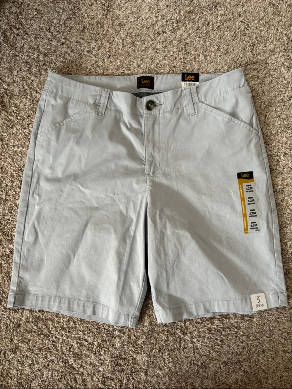 NWT Lee legendary style women’s Light Gray Bermuda Shorts with 9 inch inseam